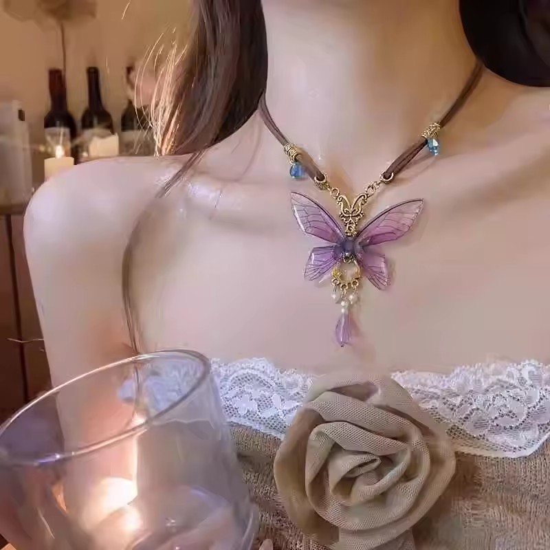Vintage Resin Butterfly Brown  - Women'S Emo Accessories 评论和价格