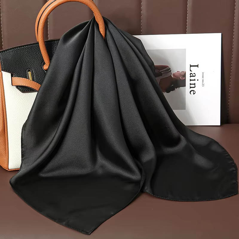 Luxury Solid Color Silk Square - Silk Scarf Square 评论和价格