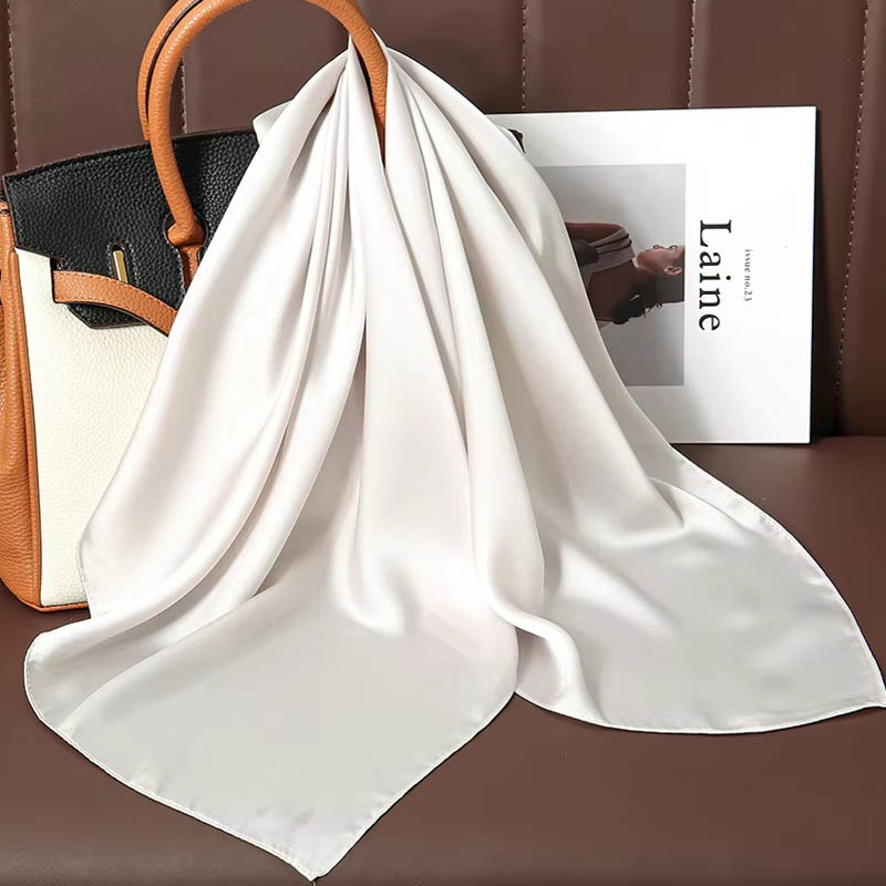 Luxury Solid Color Silk Square - Silk Scarf Square 评论和价格