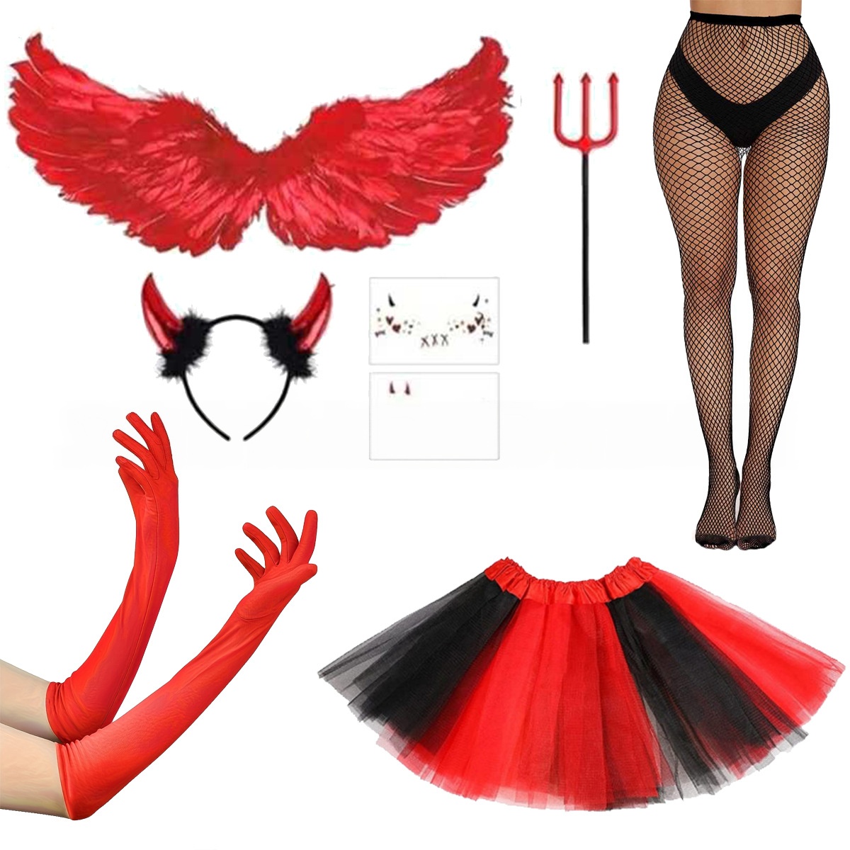 Halloween Cosplay Red Devil He - Women'S Red Accessories 评论和价格