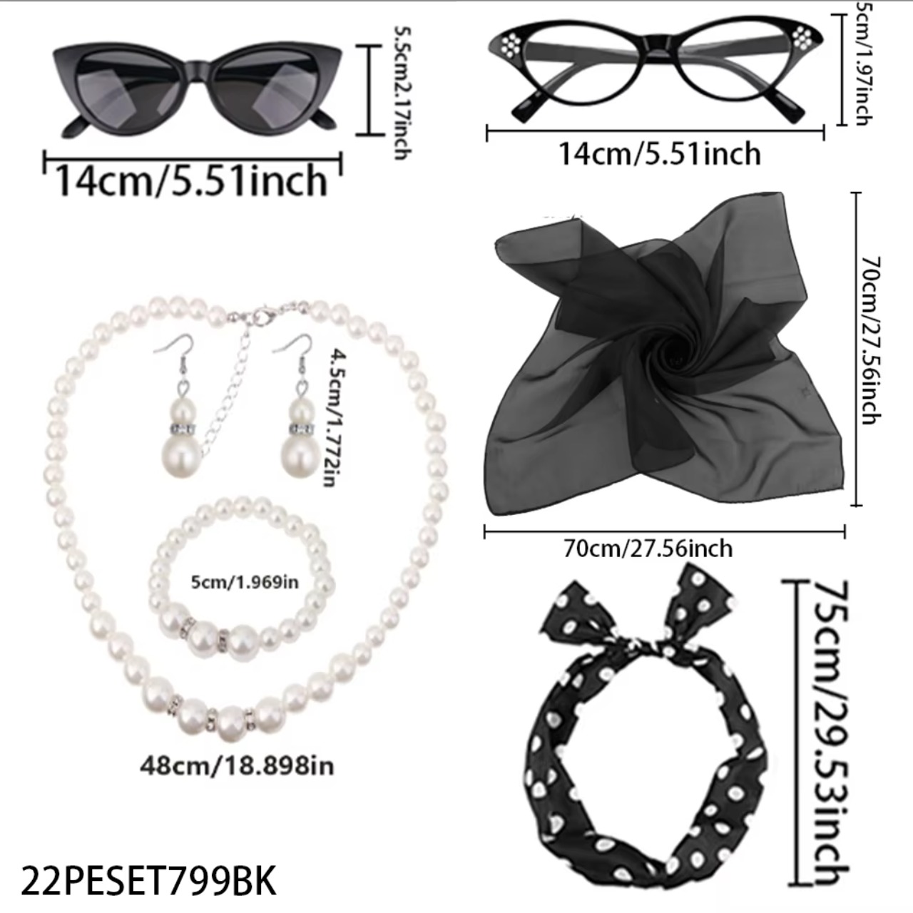 PESENAR 50's Women Costume Acc - Women'S Accessories In The 1950S 评论和价格
