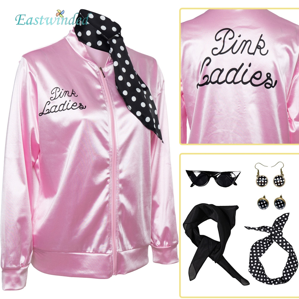 Pink Ladies Grease Cosplay Shi - Women'S Accessories In The 1950S 评论和价格