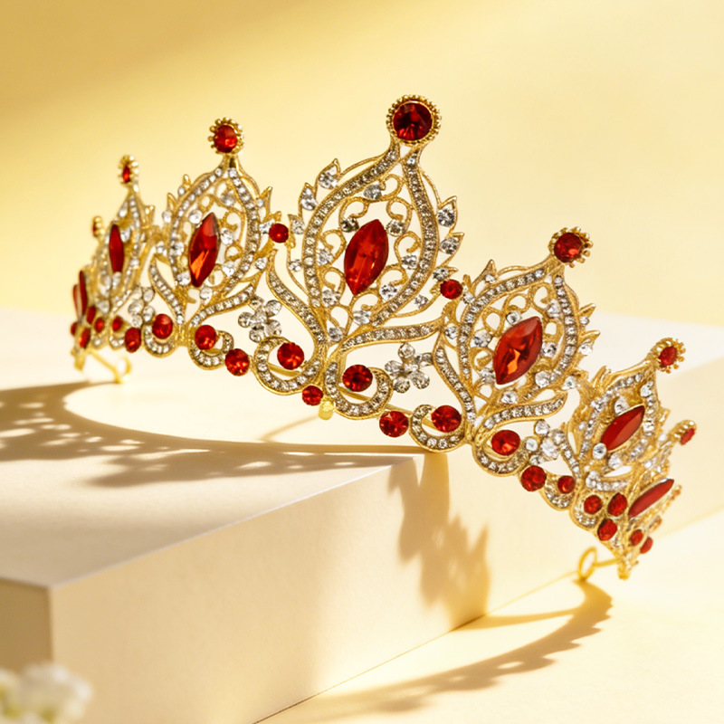 Zinc Alloy Rhinestone Baroque  - Women'S Red Accessories 评论和价格