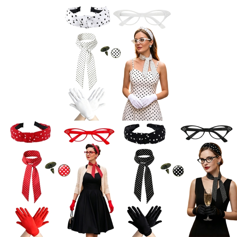 5Pcs 1950S Women Costumes with - Women'S Accessories In The 1950S 评论和价格