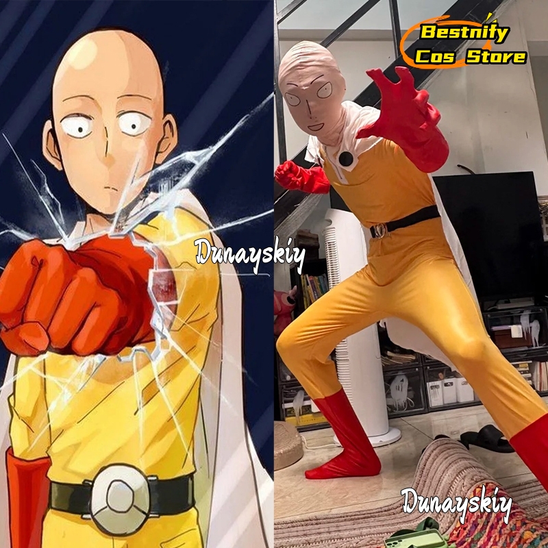 Saitama MAN Cosplay Jumpsuit C - Women'S Red Accessories 评论和价格
