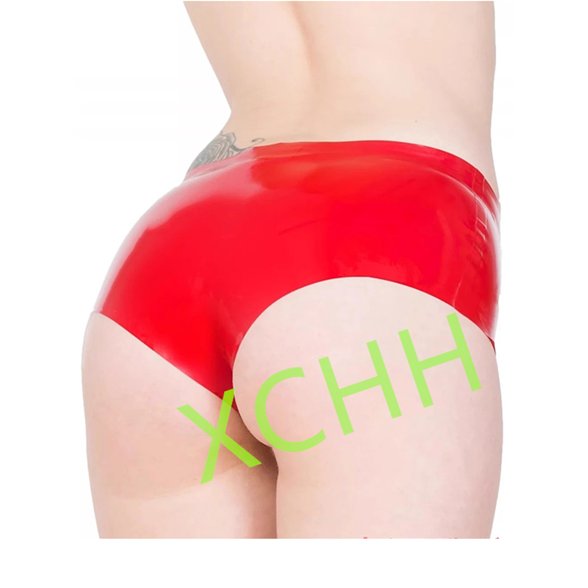 Latex Briefs Woman Rubber Shor - Women'S Red Accessories 评论和价格